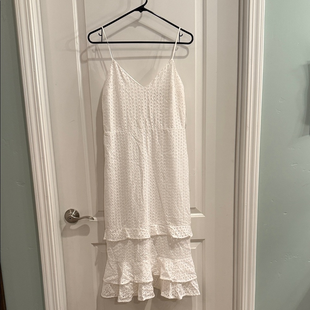Express White High Low Lace Dress